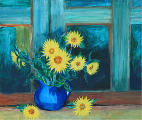 Oli on canvas, 40 x 50cm. Gifted