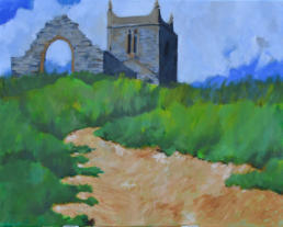 Burrow Mump. Oil on canvas. 40 x 30cm